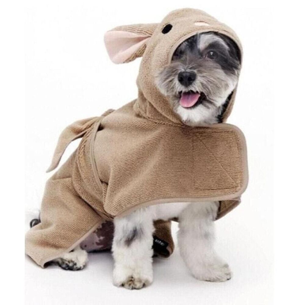 BarkBox Dog Bath Robe Small NWT Plush Cozy Pet Towel Robe